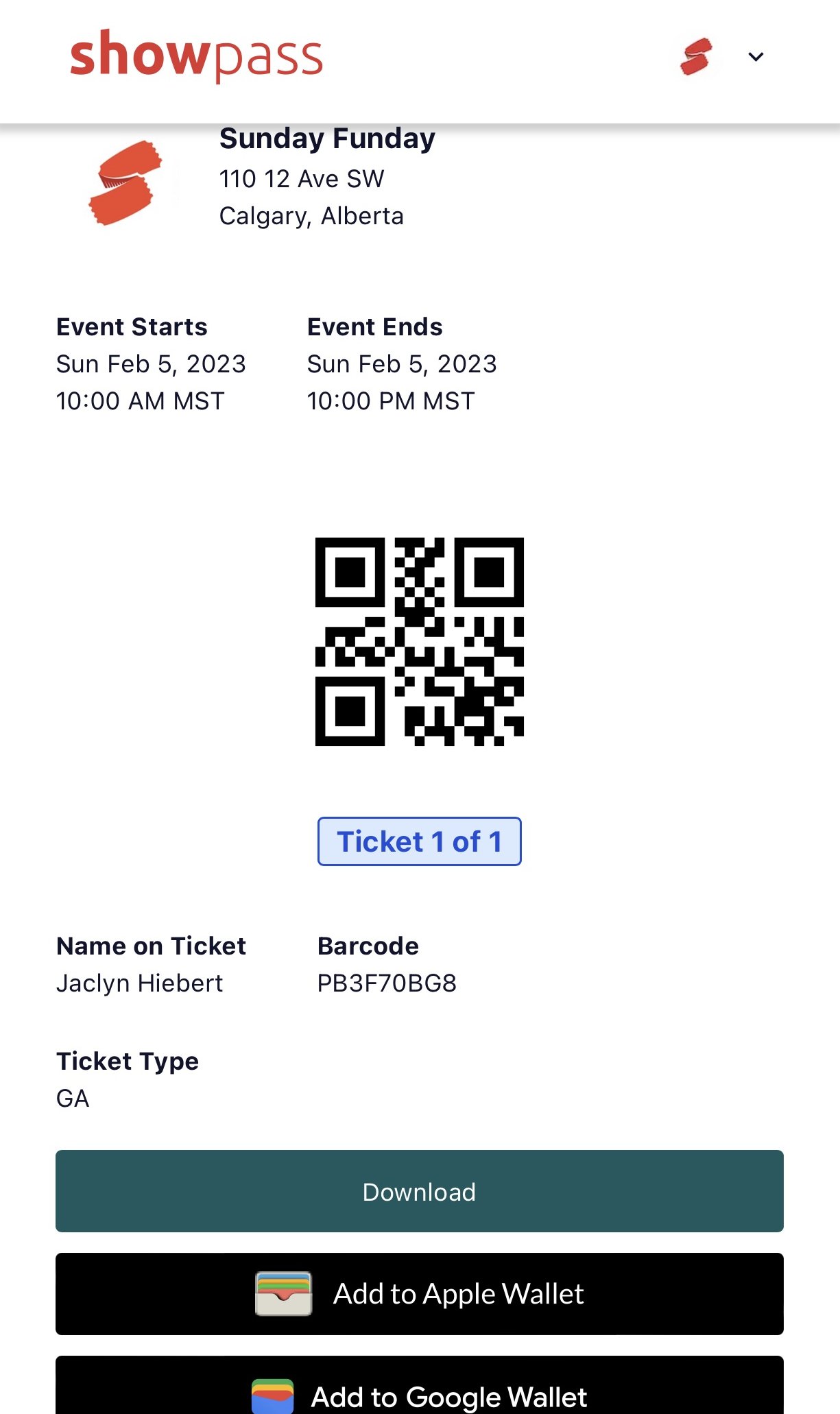 Apple Wallet Google Wallet Showpass