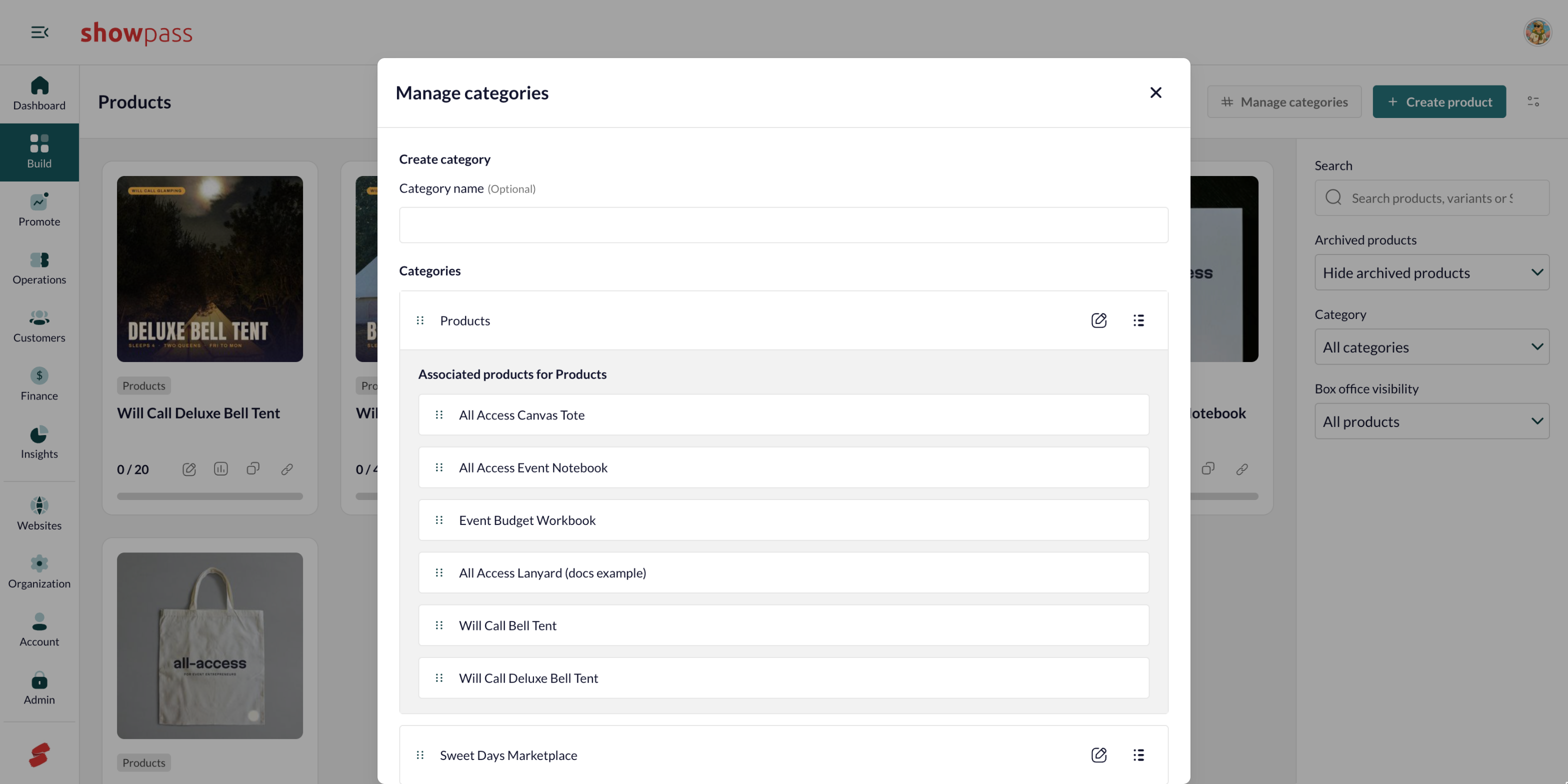 Associated products ordering