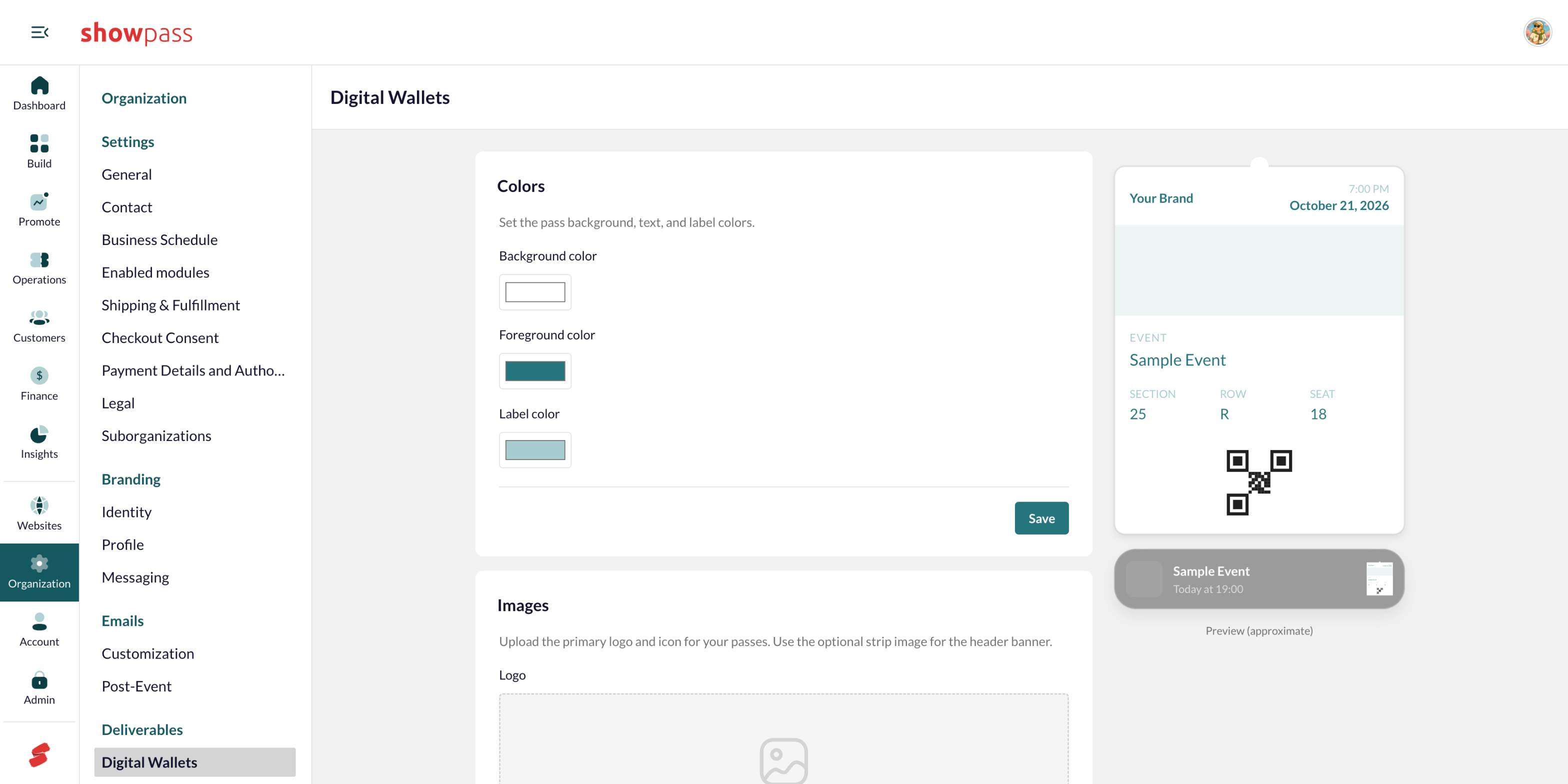 Organization deliverables Digital Wallets