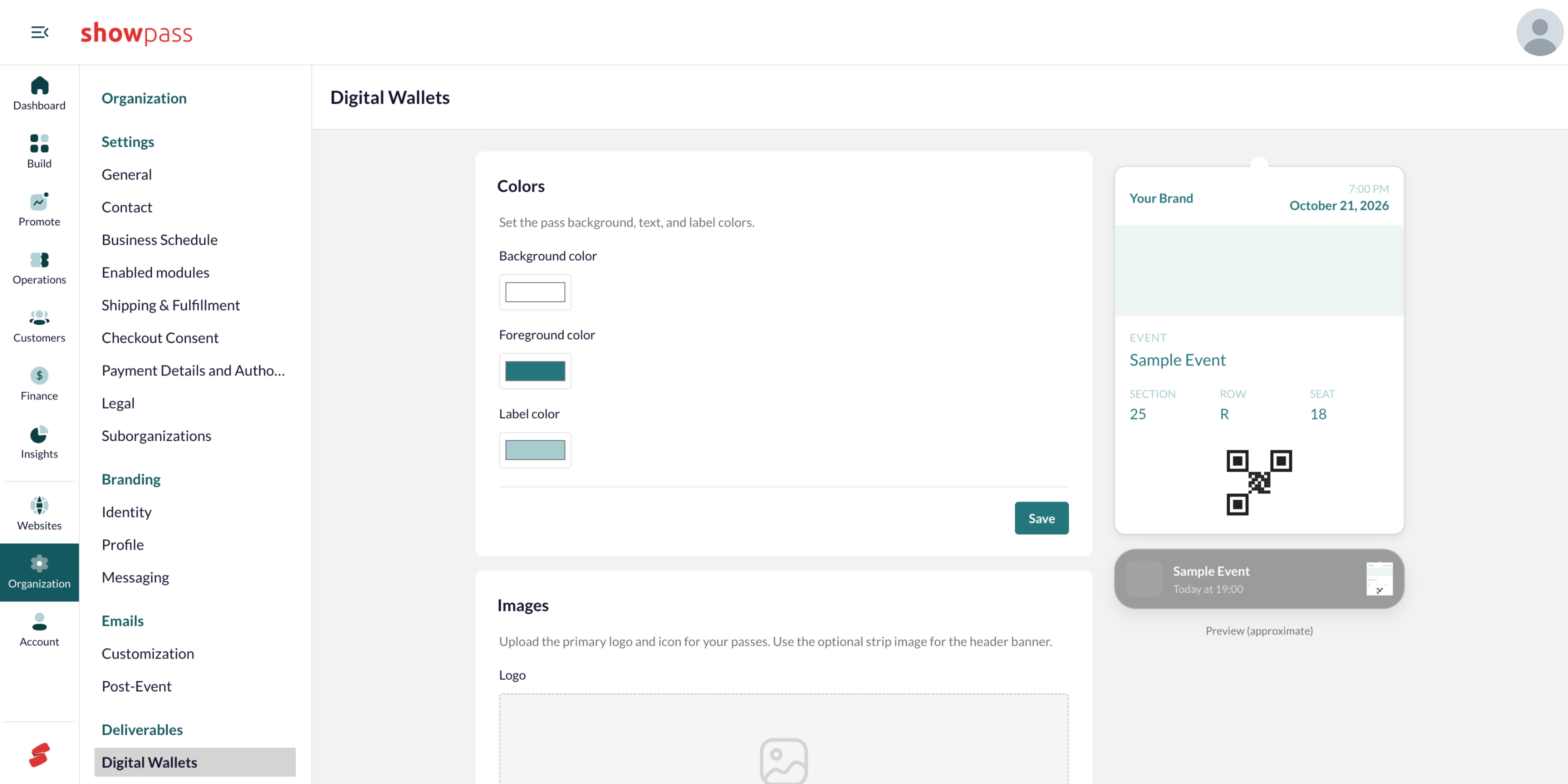 Organization deliverables Digital Wallets