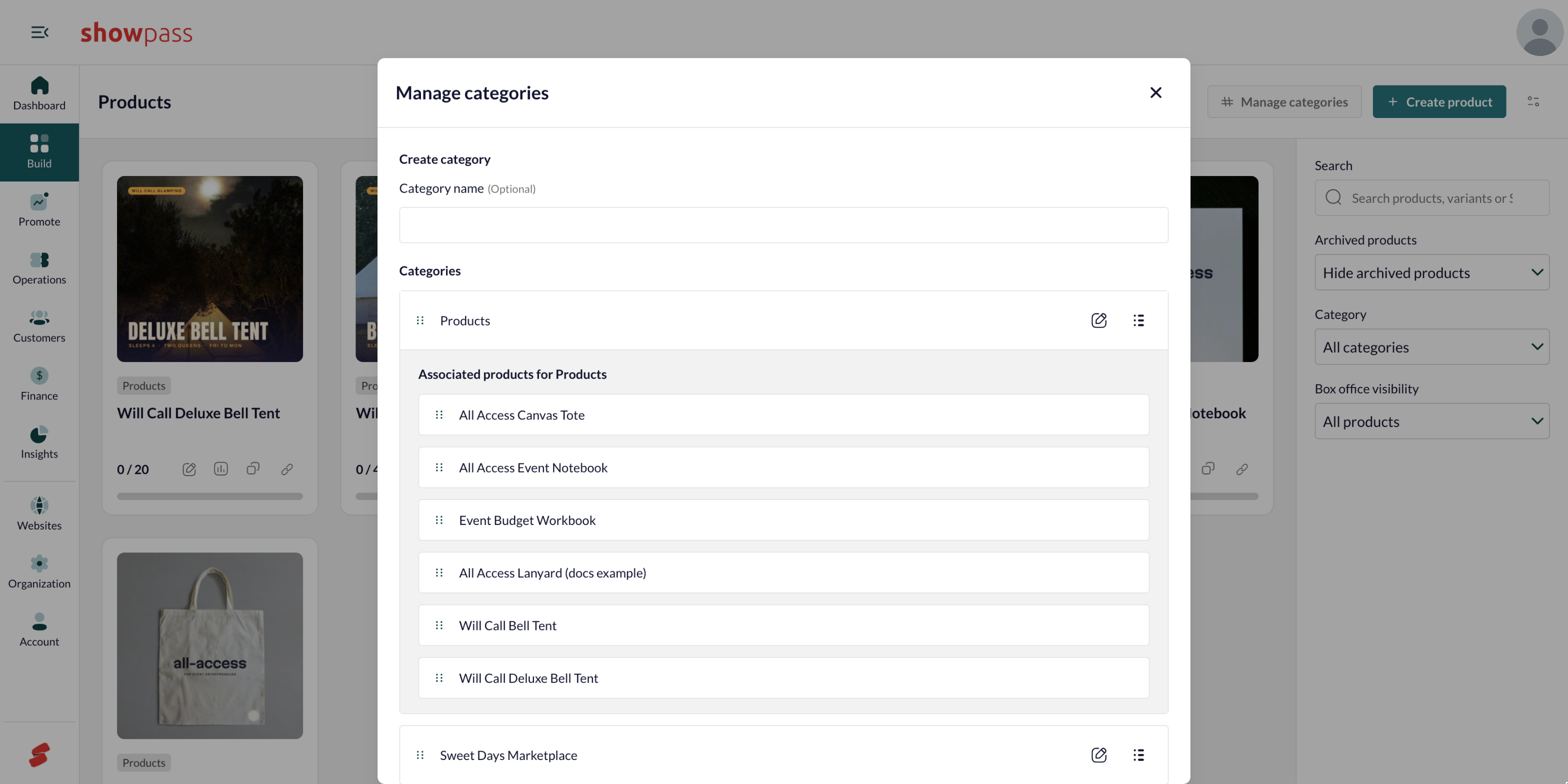 Associated products ordering