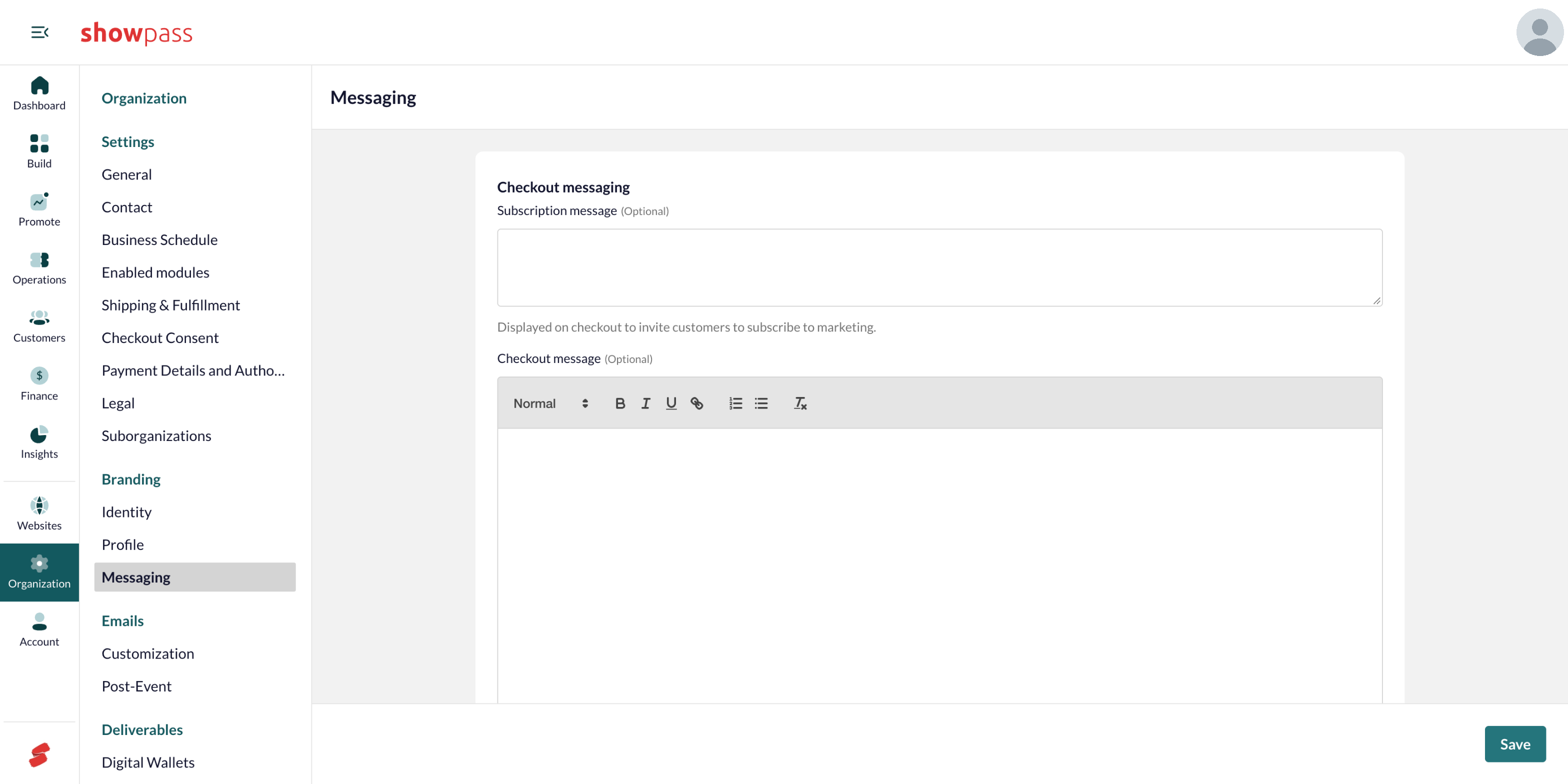 Organization branding Messaging